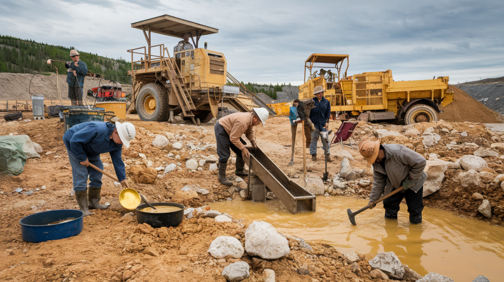 types of gold mining